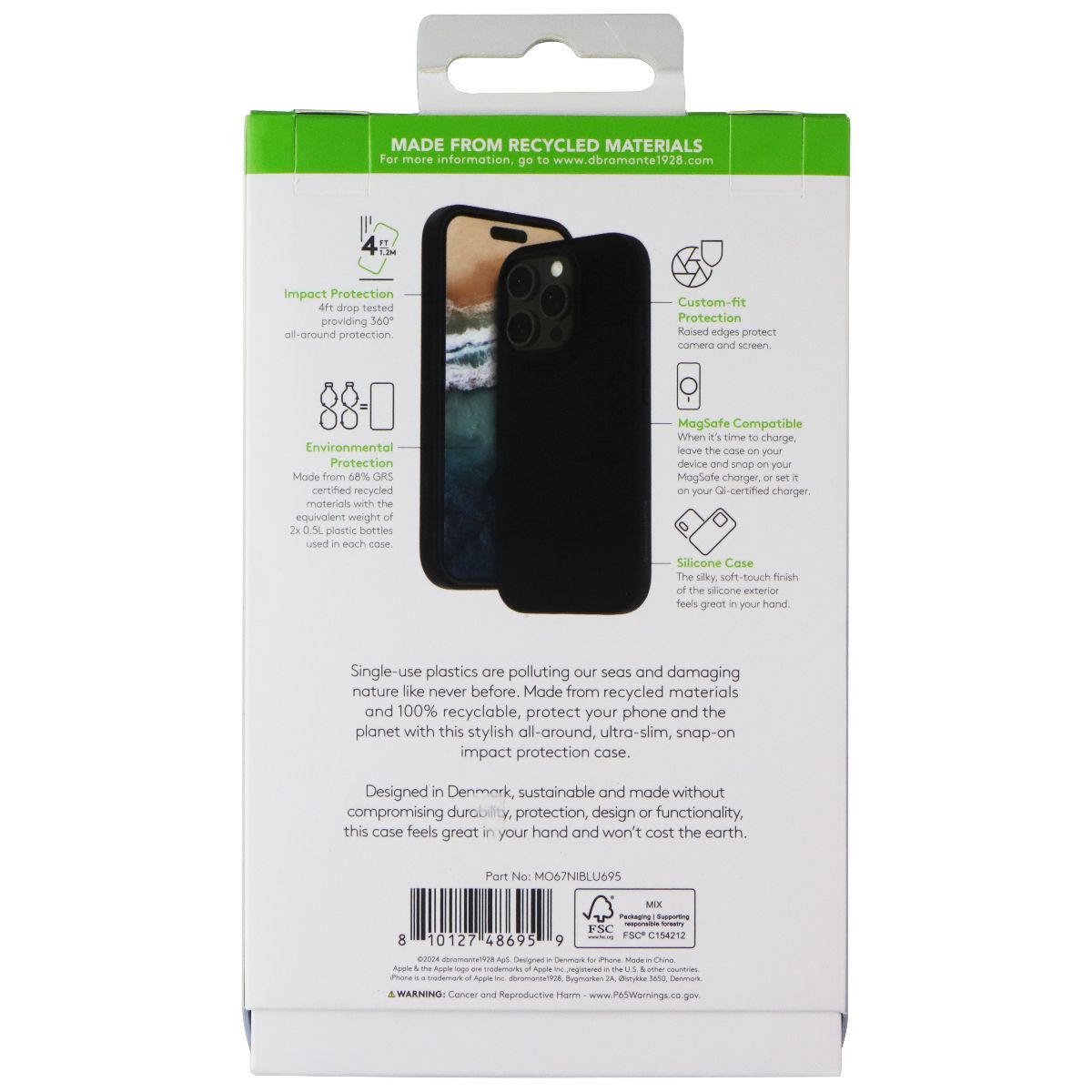 dbramante1928 Monaco Case for MagSafe for Apple iPhone 16 Pro Max - Night Black (5)