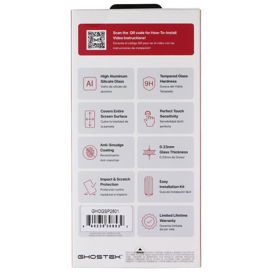 Ghostek Tempered Glass Screen Protection for Apple iPhone 15 - Clear - New (2)