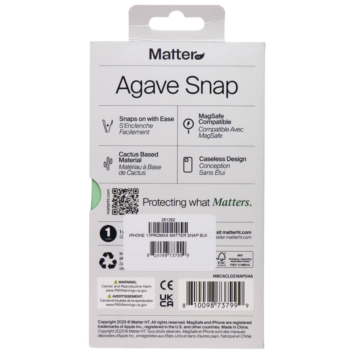Matter Agave Snap Cover for MagSafe for Apple iPhone 17 Pro Max - Carbon Black (5)