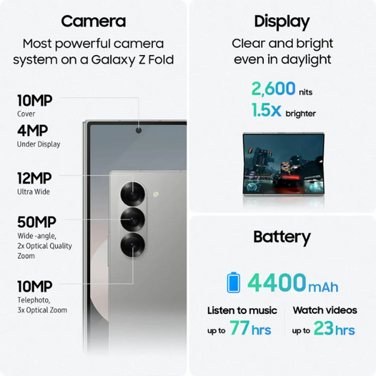 Samsung Galaxy Z Fold 5 256GB (5G) - Negro fantasma