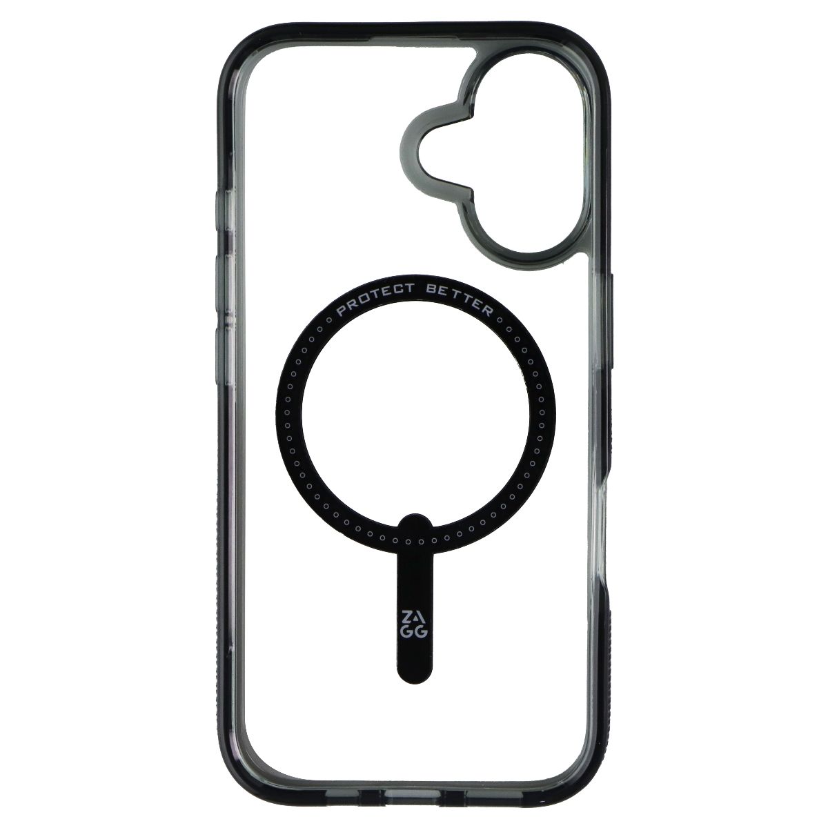 ZAGG Santa Cruz Snap Case for MagSafe for Apple iPhone 16 - Clear / Black (3)