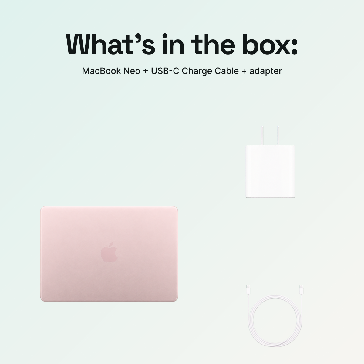 What’s in the box with Apple MacBook Neo 13-inch in Blush