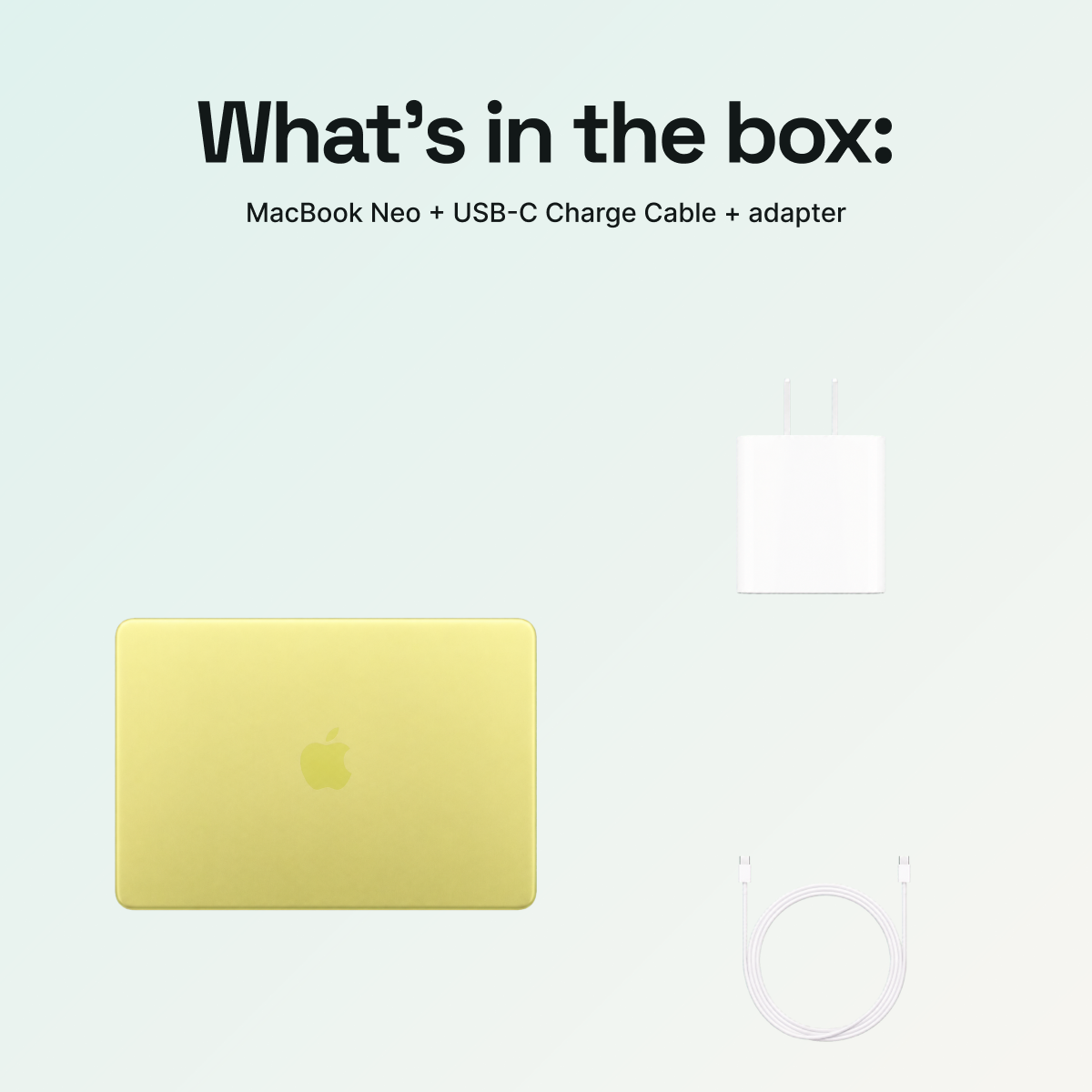 What’s in the box with Apple MacBook Neo 13-inch in Citrus