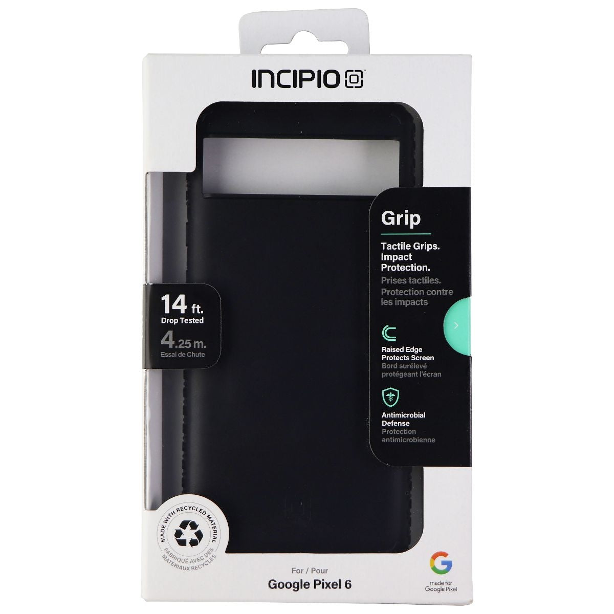 Incipio Grip Series Hardshell Case for Google Pixel 6 Smartphones - Black (4)