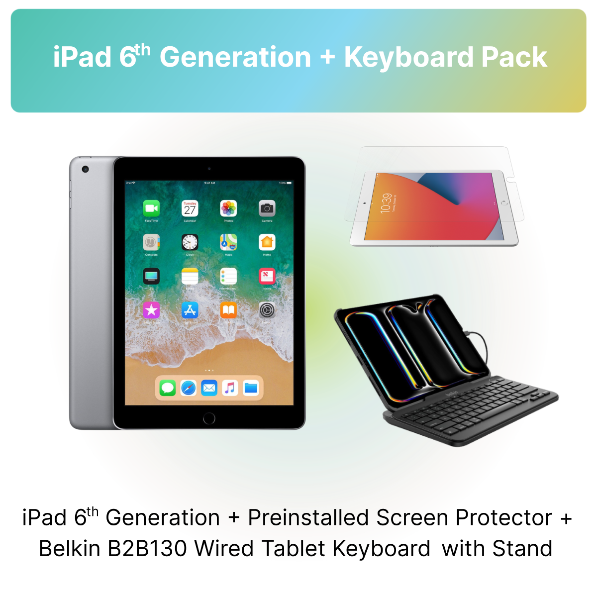 iPad 6th Gen + Belkin Keyboard - Pack – Plug