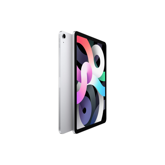 iPad Air 4th Gen silver wifi 02 angled front