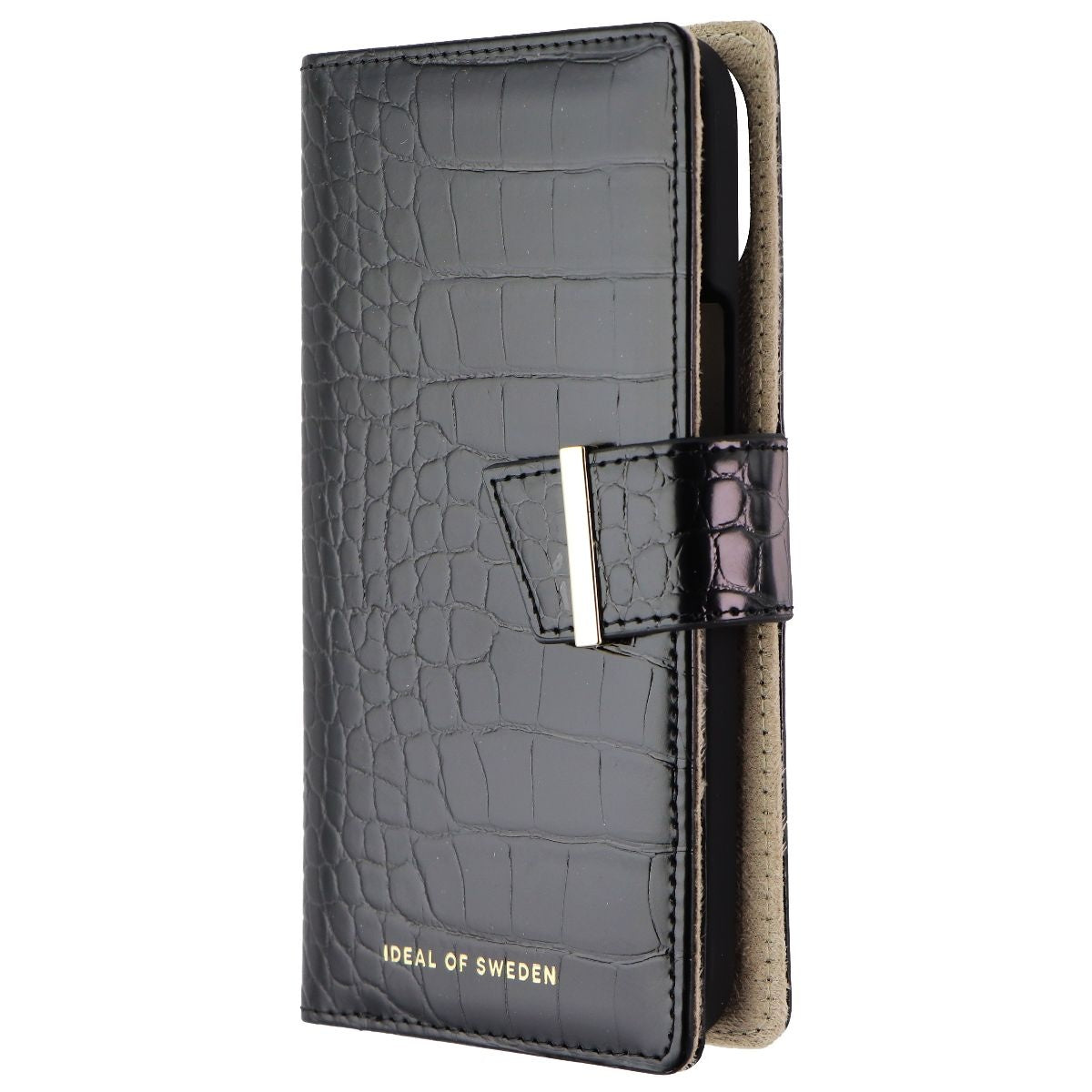 iDeal of Sweden Cora Phone Wallet for iPhone 12 Pro Max - Jet Black Croco (7)