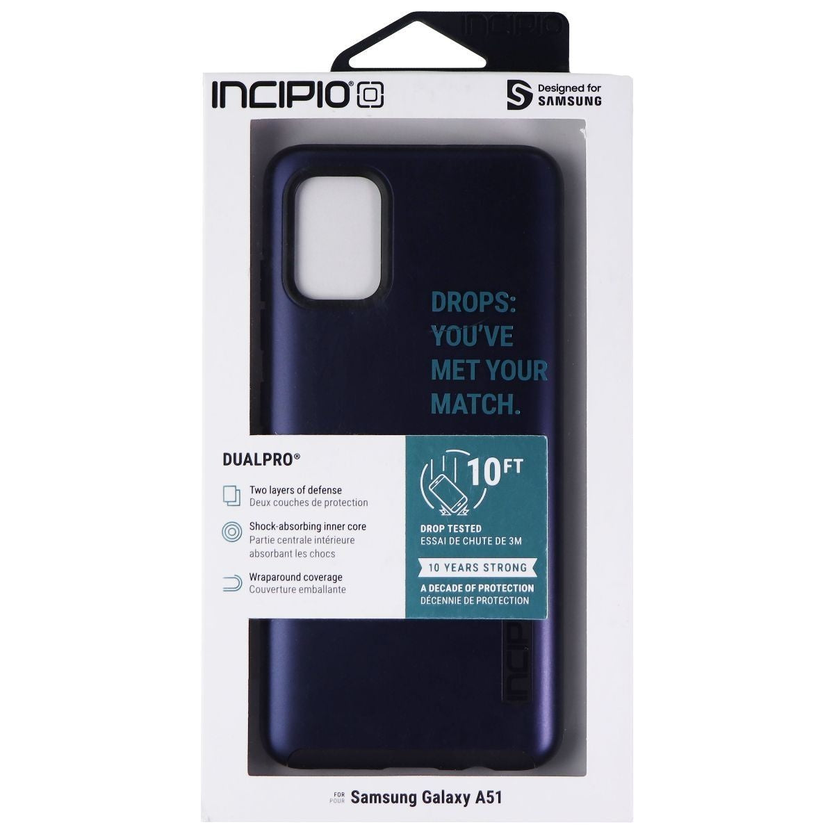 Incipio DualPro Dual Layer Case for Samsung Galaxy A51 - Midnight Blue (4)