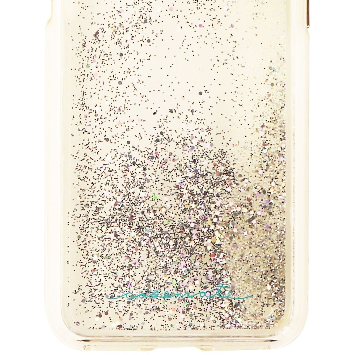 Case-Mate Waterfall Series Liquid Glitter Case for iPhone Xs & X - Clear/Silver (3)