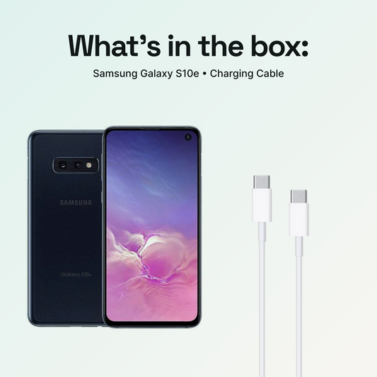 What’s in the box: Samsung Galaxy S10e; no phone charging cube
