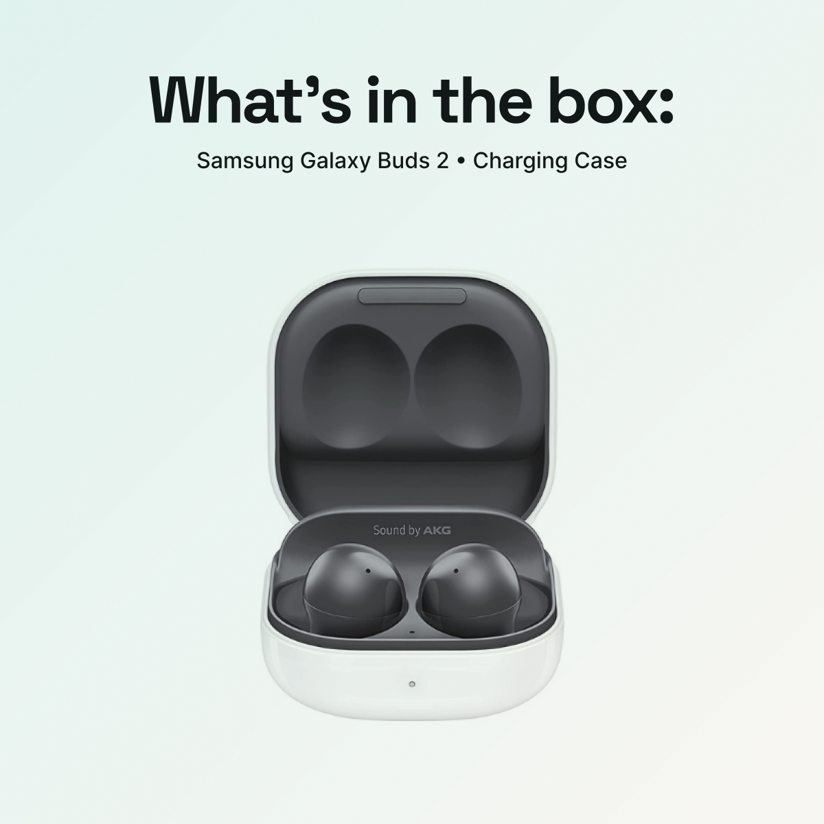 What’s in the box: Samsung Galaxy Buds 2; no phone charging cube