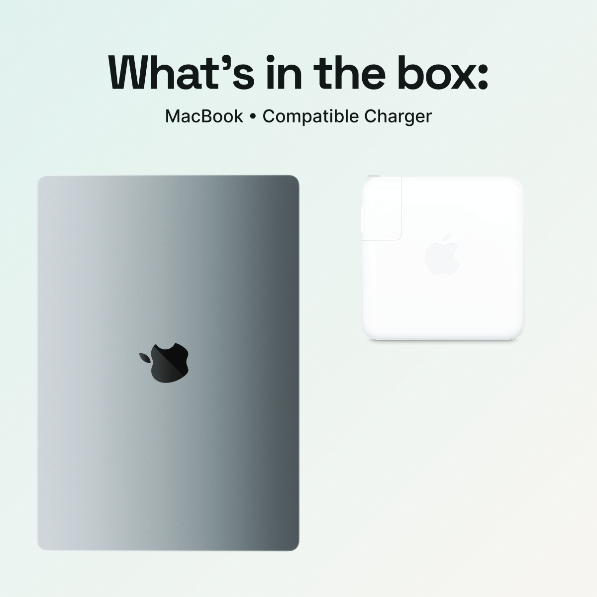 What’s in the box: Macbook_20_1.png; no phone charging cube