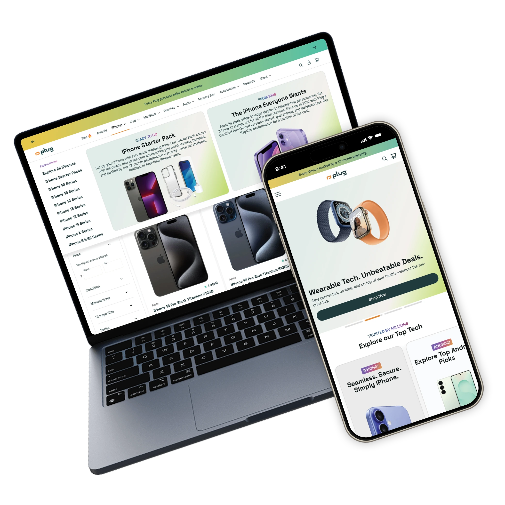 Plug Tech Android Plug Refurbished Laptops/Tablets/Watches & Unlocked Phones