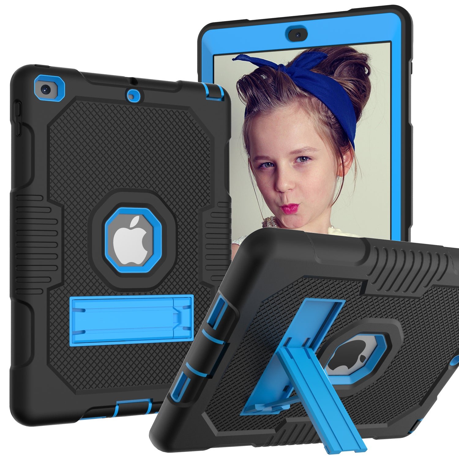 Protective Rugged iPad Case for (9.7-Inch, For iPad 5th & 6th Gen) -  Kickstand Included