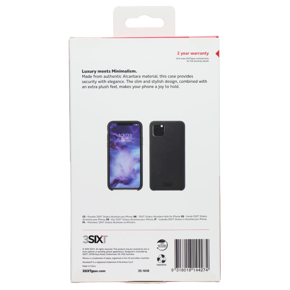 3SIXT Stratus Series Case for Apple iPhone 11 Pro - Black (2)