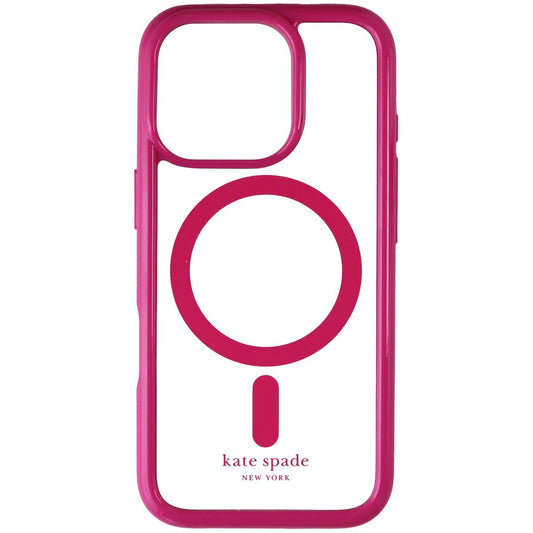 Kate Spade Ultra Protective Case for MagSafe for iPhone 16 Pro - Pink/Clear (2)