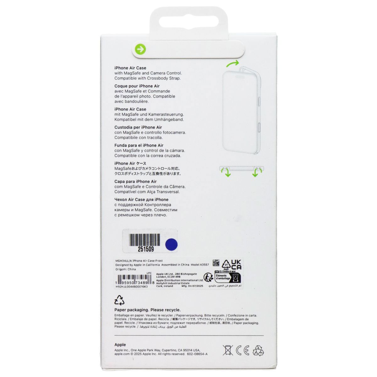 Apple Official Case for MagSafe with Camera Control for iPhone 17 Air - Frost (5)