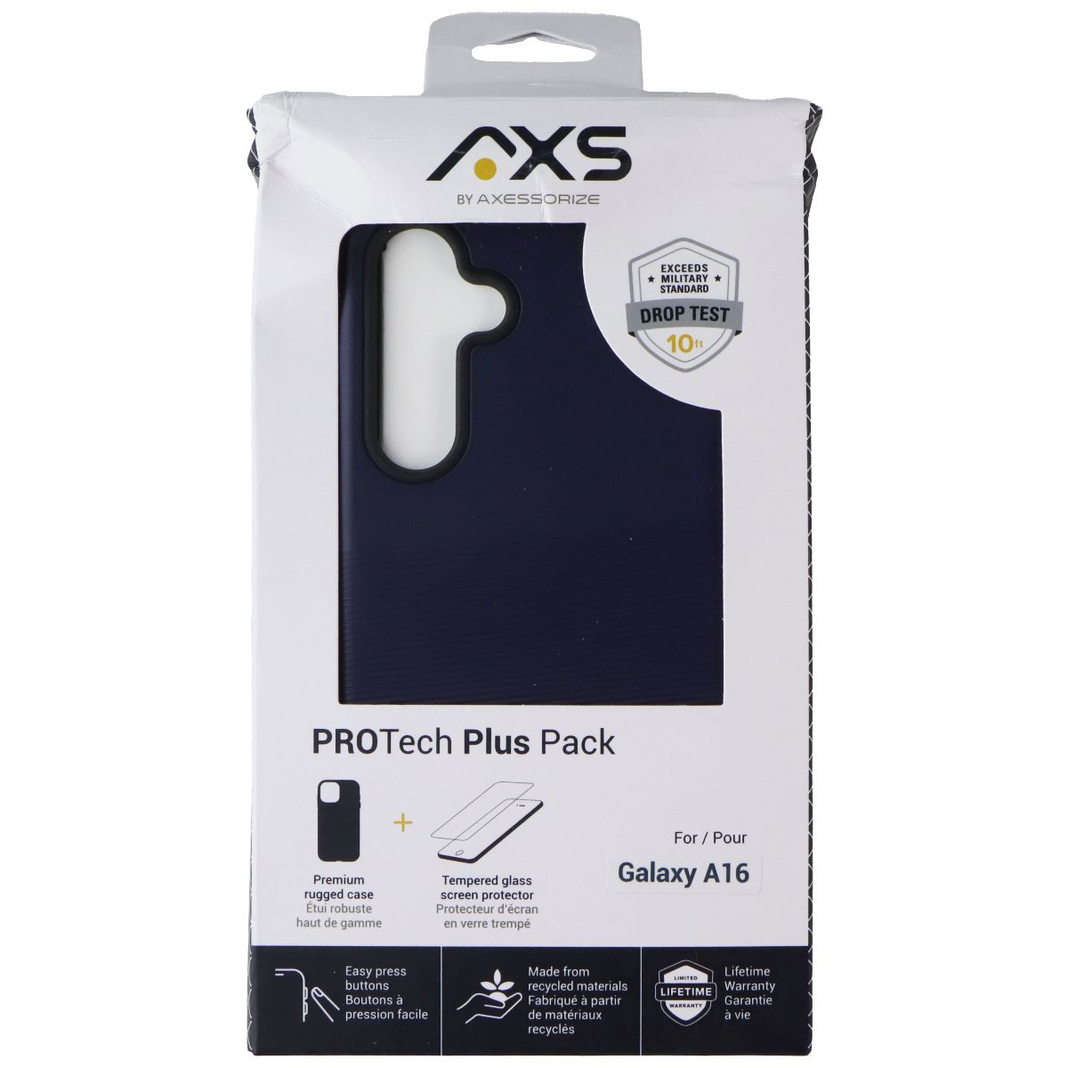 Axessorize PROTech Plus Pack Case & Screen for Samsung Galaxy A16 - Blue - New