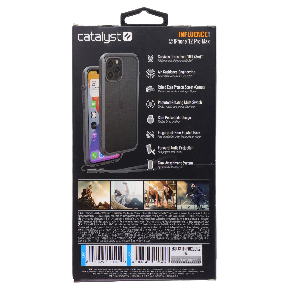 Catalyst Influence Series Case for Apple iPhone 12 Pro Max - Tactical Clear (2)