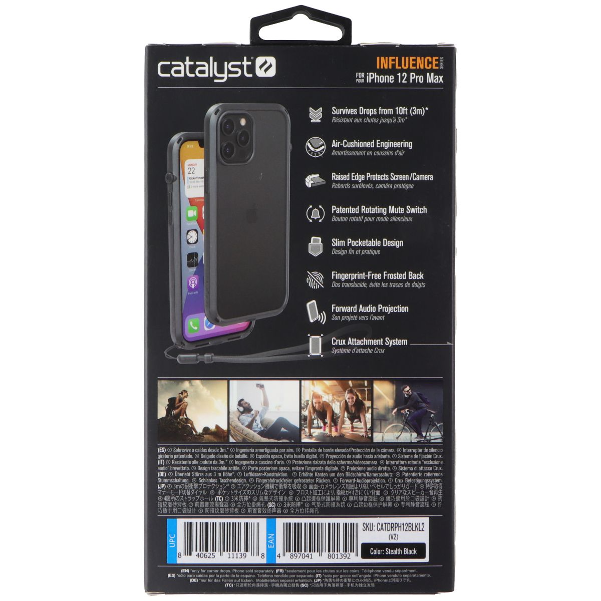 Catalyst Influence Series Case for Apple iPhone 12 Pro Max - Stealth Black (2)