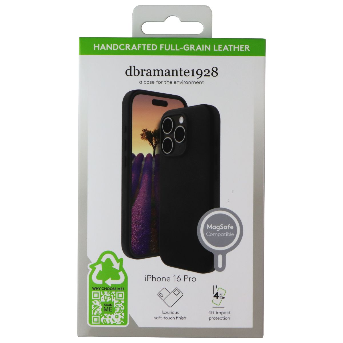 dbramante1928 Roskilde Leather Case for Apple iPhone 16 Pro - Black - New