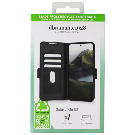 dbramante1928 Wallet Folio Case for Samsung Galaxy A36 5G - Black Leather - New