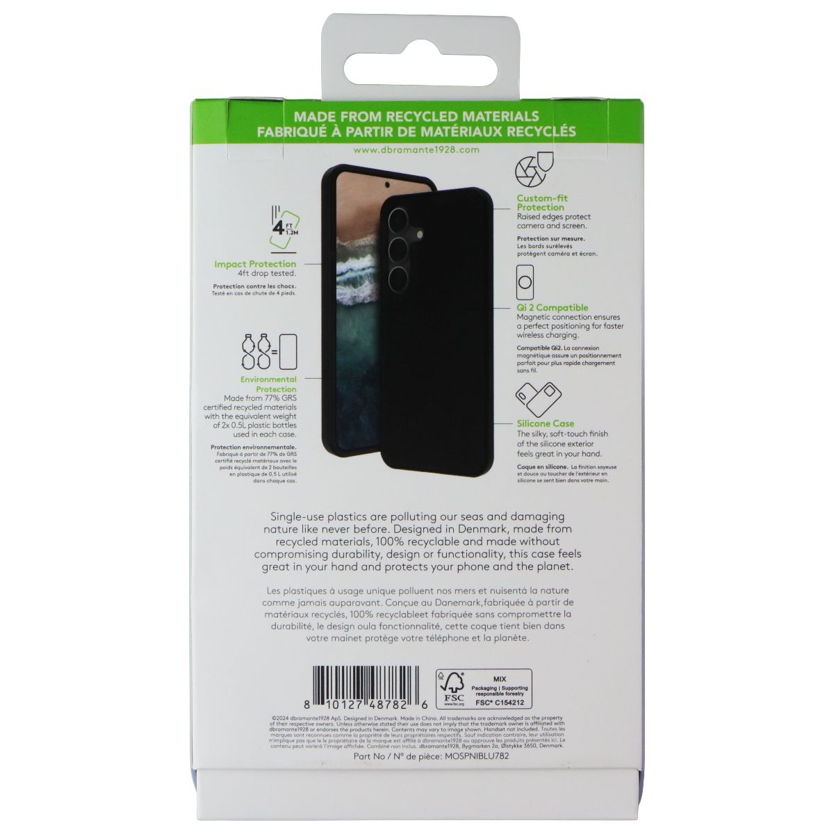dbramante1928 Monaco Qi2 Magnetic Case for Samsung Galaxy (S25+) - Night Black (2)