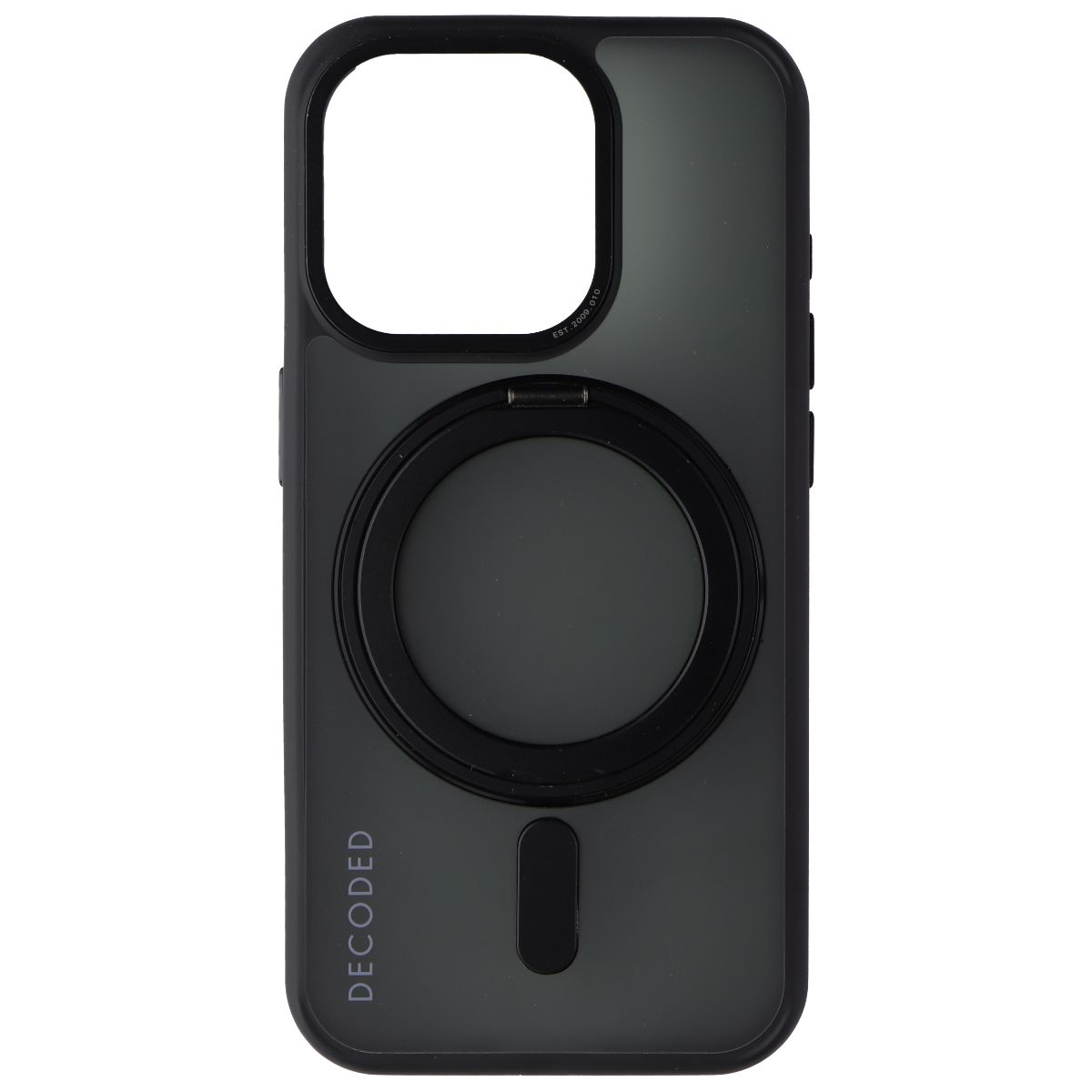 Decoded 360 Loop Stand Back Cover for MagSafe for iPhone 15 Pro - Frost Black (2)