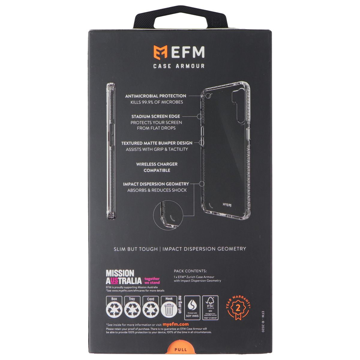 EFM Zurich Series Slim Case for Samsung Galaxy A91 - Clear - New (2)