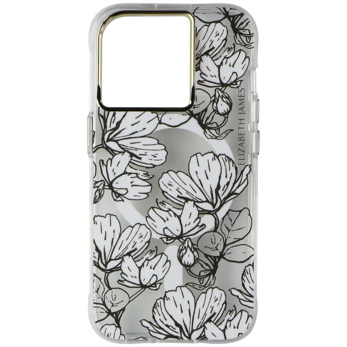 Elizabeth James Case for MagSafe for iPhone 15 Pro - Sunday in Soho Clear/Gold (2)