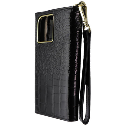 Elizabeth James Wristlet Folio for MagSafe for iPhone 15 Pro Max - Black Croc (6)