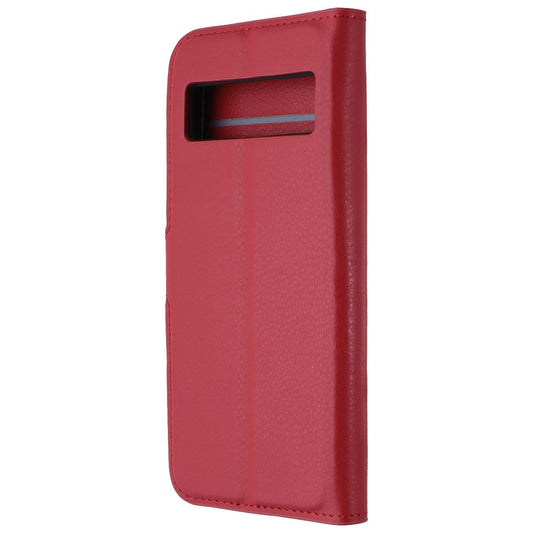Generic Faux Leather Folio Case for Google Pixel 7 - Red - New