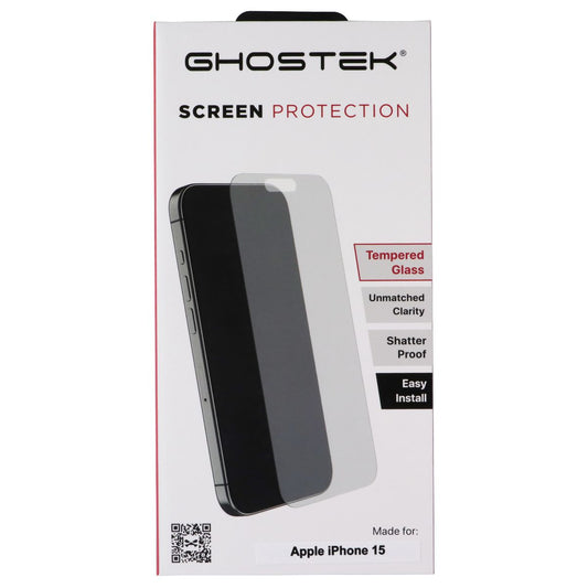 Ghostek Tempered Glass Screen Protection for Apple iPhone 15 - Clear - New