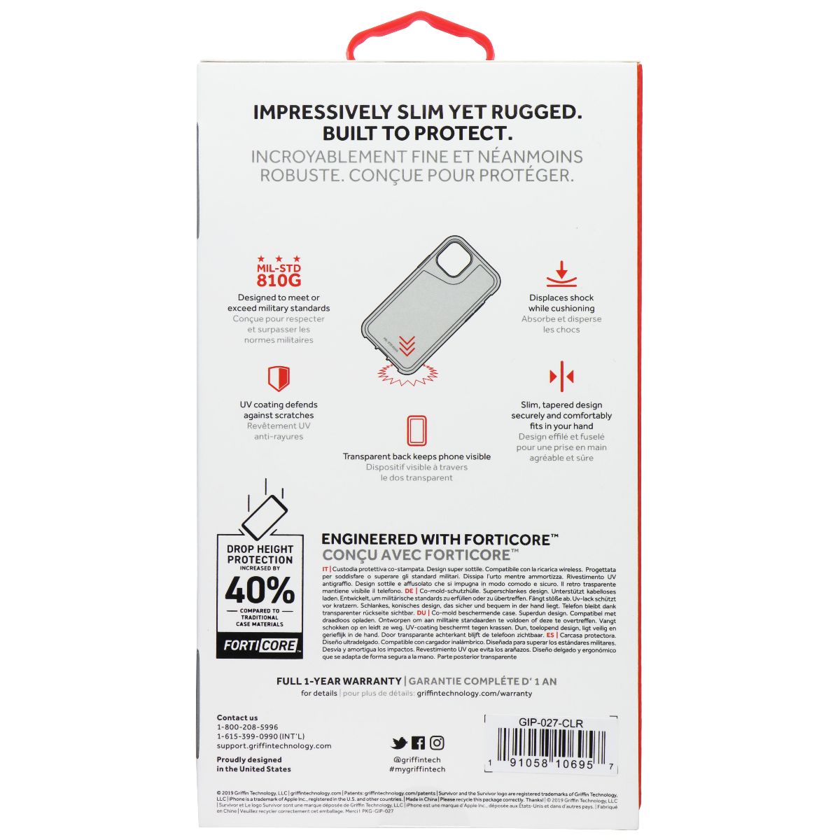 Griffin Survivor Strong Case for Apple iPhone 11 Pro Max - Clear (2)