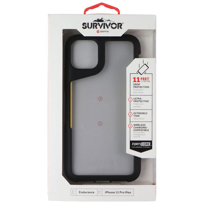 Griffin Survivor Endurance Case for Apple iPhone 11 Pro Max - Black / Citrus