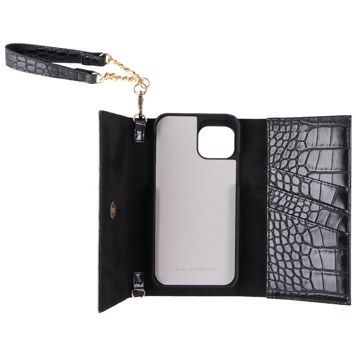 iDeal of Sweden Signature Clutch Case for iPhone 12 and 12 Pro - Jet Black Croco (4)