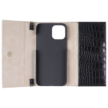 iDeal of Sweden Signature Clutch Case for iPhone 12 Pro Max - Jet Black Croco (3)