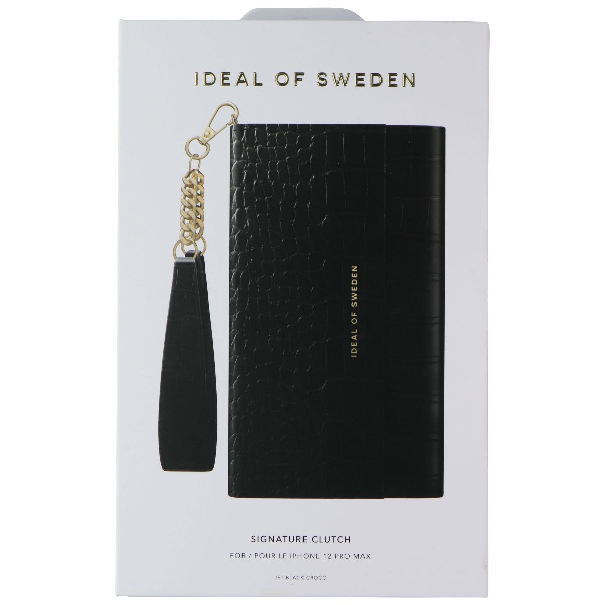 iDeal of Sweden Signature Clutch Case for iPhone 12 Pro Max - Jet Black Croco (5)
