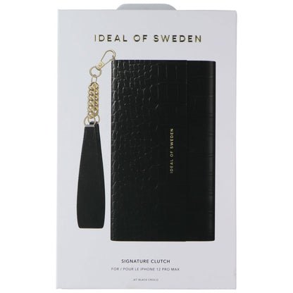 iDeal of Sweden Signature Clutch Case for iPhone 12 Pro Max - Jet Black Croco (5)