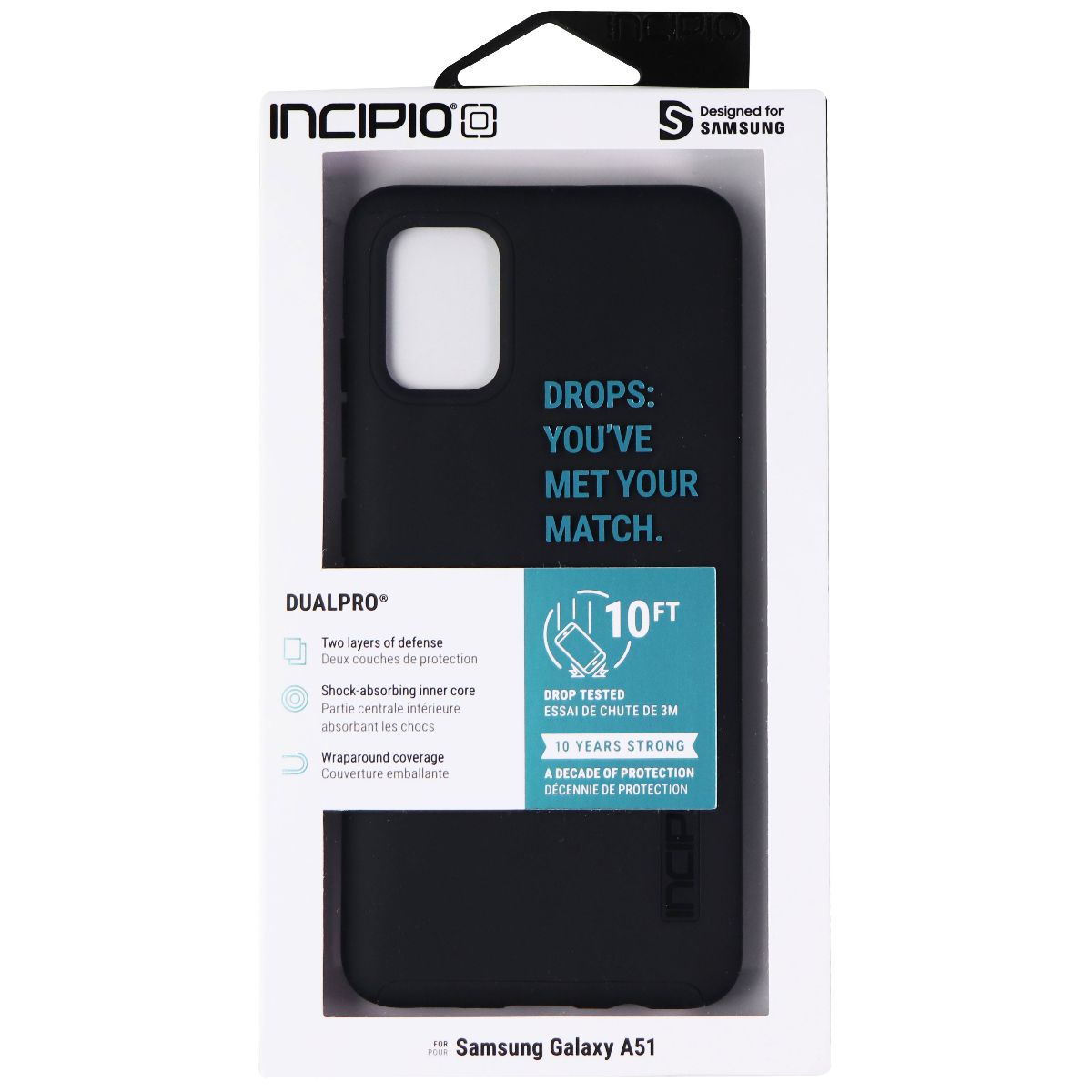 Incipio DualPro Dual Layer Case for Samsung Galaxy A51 (Non 5G) - Matte Black (4)