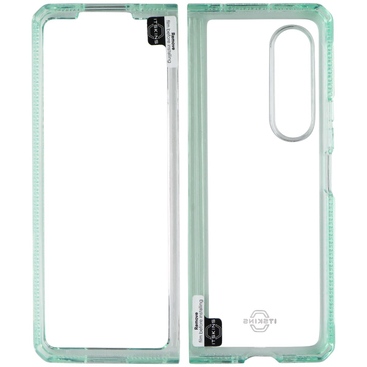 iTSKINS Hybrid R // Clear Case for Samsung Galaxy Z Fold3 5G - Green/Clear - New (3)