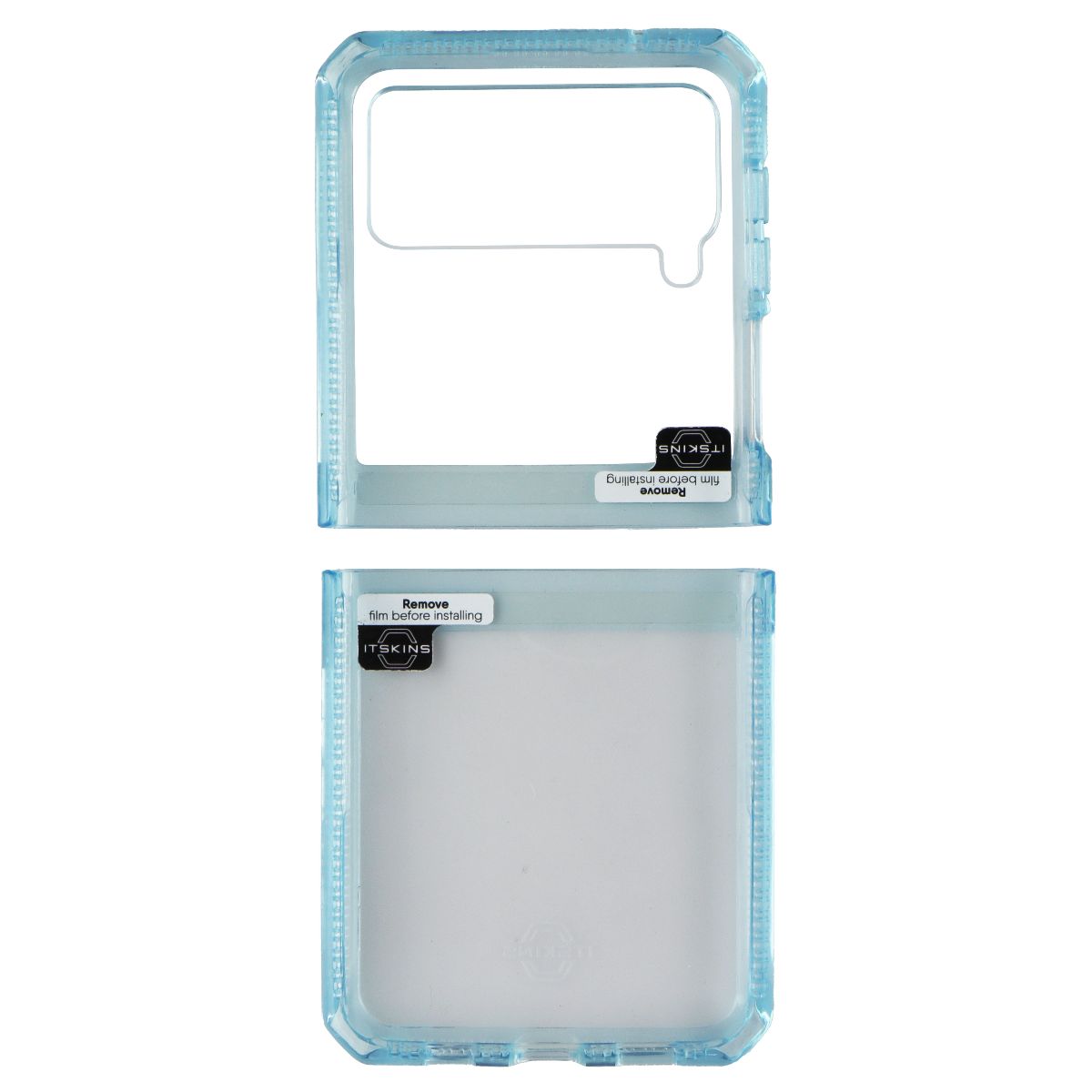 ITSKINS Hybrid // Clear Series Case for Samsung Galaxy Z Flip3 5G - Light Blue - New (3)