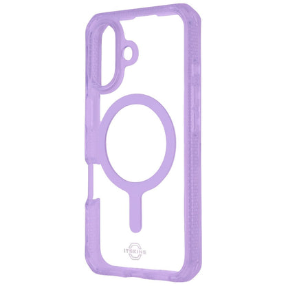 ITSKINS Hybrid_R // Mood Case for MagSafe for Apple iPhone 16 - Clear / Purple (3)