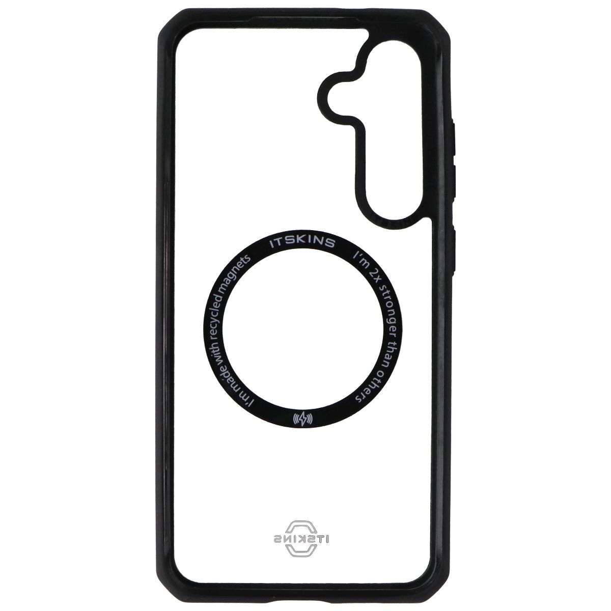 ITSKINS Hybrid_R // Solid Case for Samsung Galaxy S24 Plus - Black / Transparent (3)
