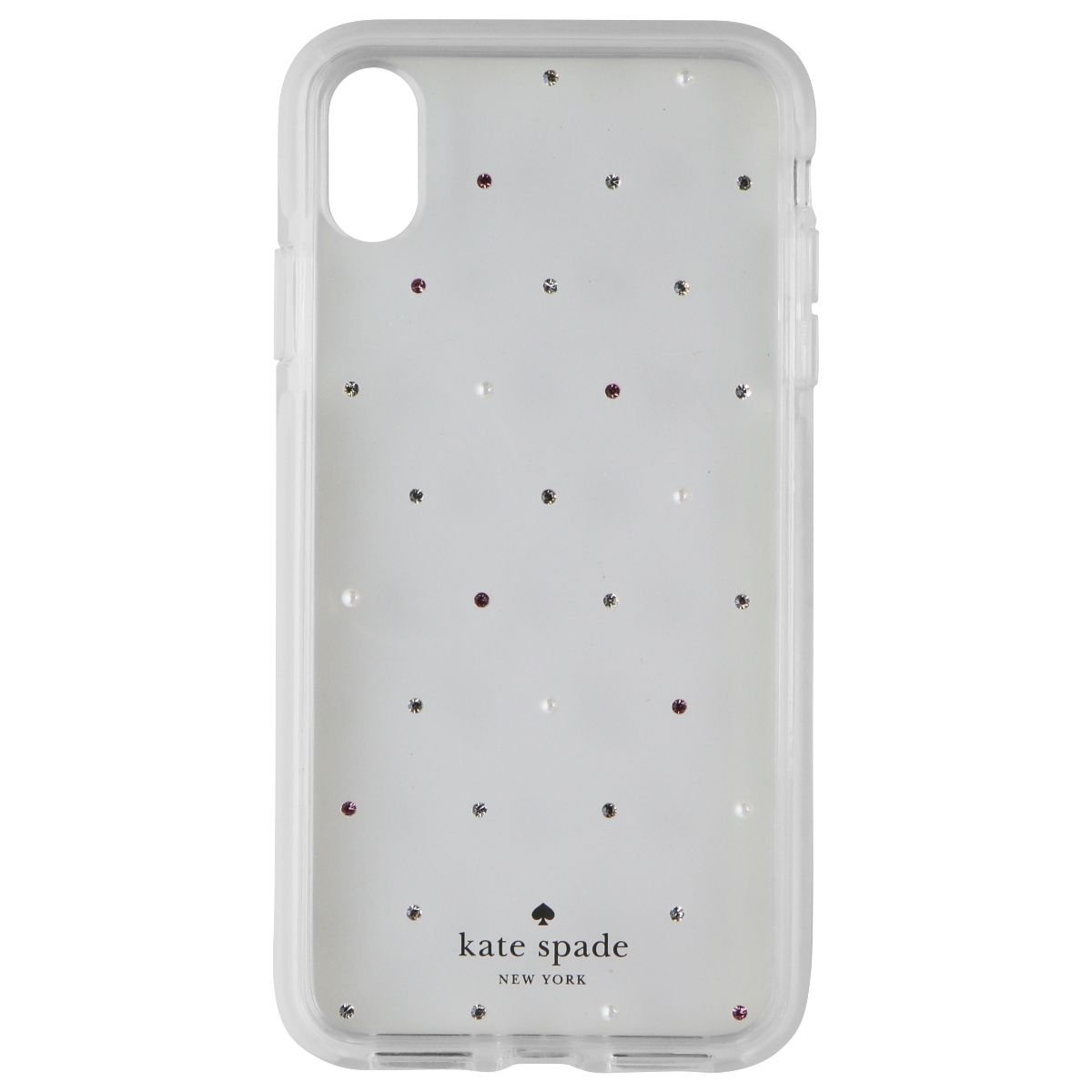 Kate Spade Defensive Hardshell Case for Apple iPhone XS Max - Clear/Pin Dot Gems (2)