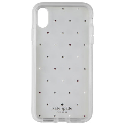 Kate Spade Defensive Hardshell Case for Apple iPhone XS Max - Clear/Pin Dot Gems (2)