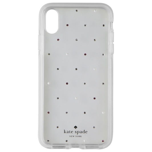 Kate Spade Defensive Hardshell Case for Apple iPhone XS Max - Clear/Pin Dot Gems (2)