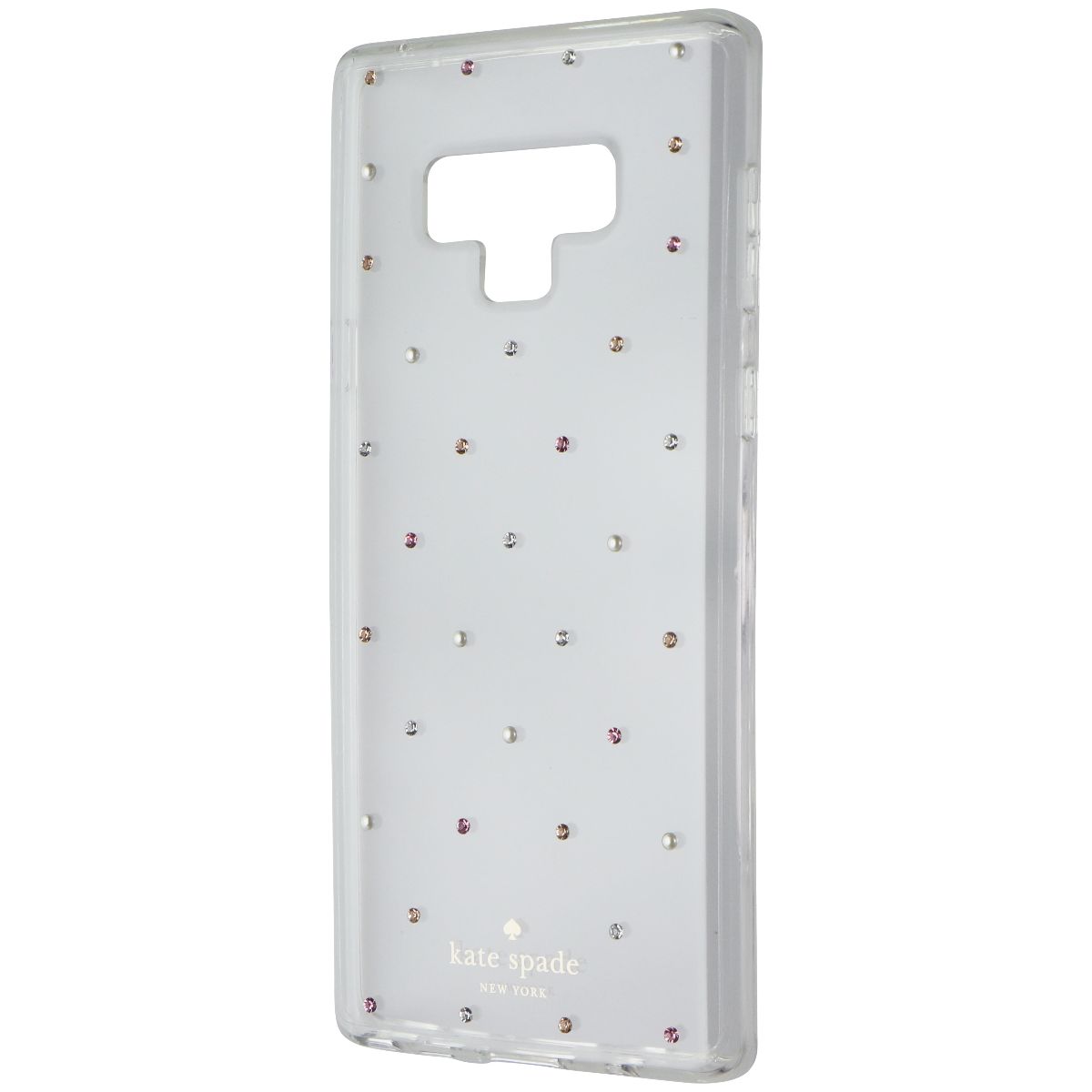 Kate Spade Hardshell Case for Samsung Galaxy Note9 - Clear with Pin Dot Gems