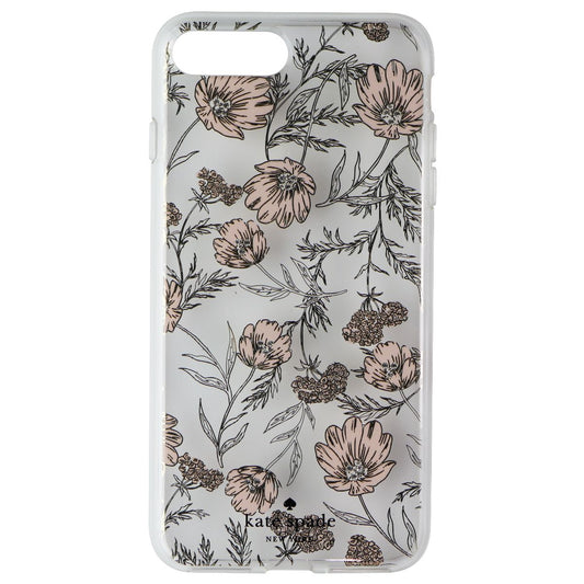 Kate Spade Hybrid Case for iPhone 8 Plus / 7 Plus - Clear / Pink Blossoms / Gems (2)