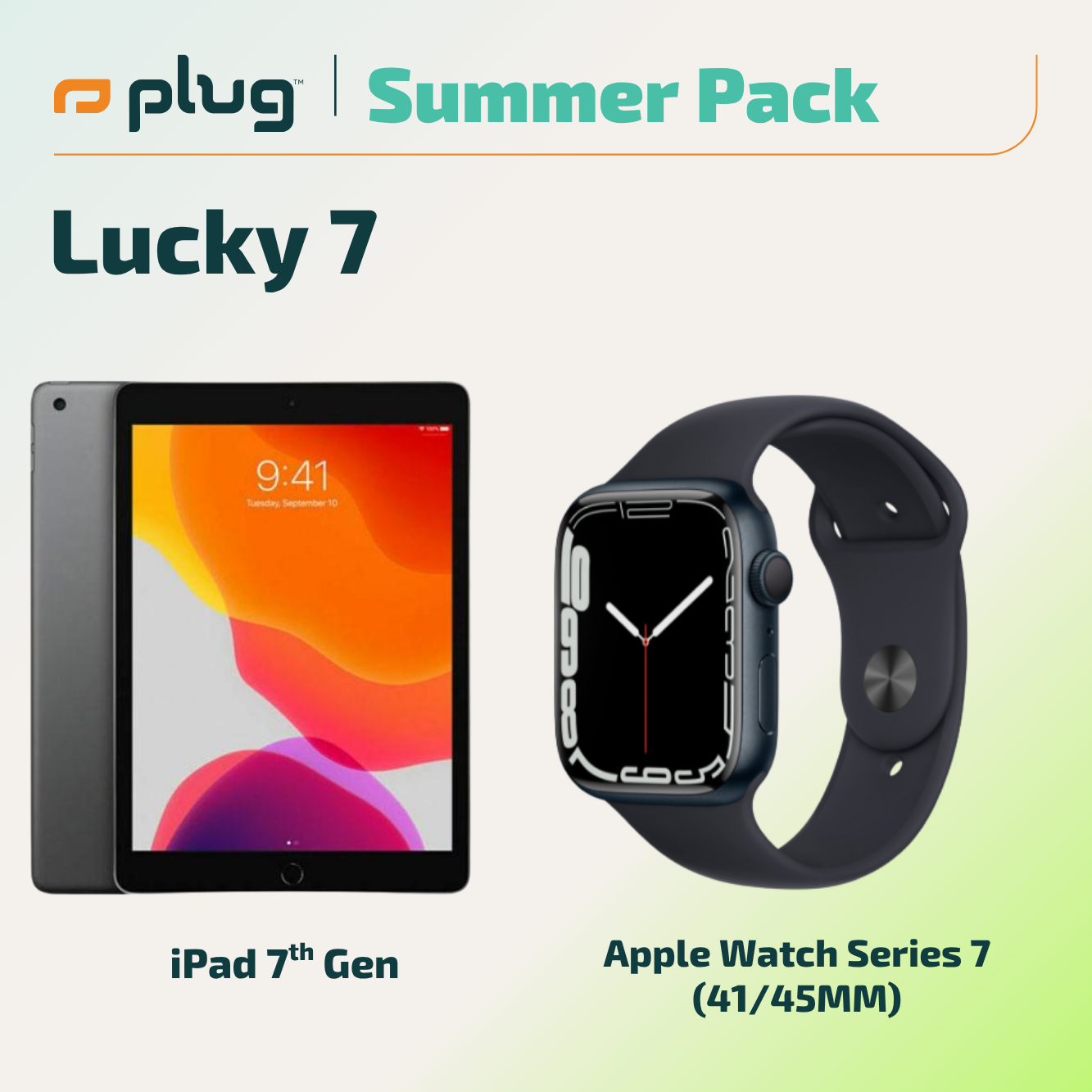iPad 7th Gen + Apple Watch Series 7 - Lucky 7 Summer Pack